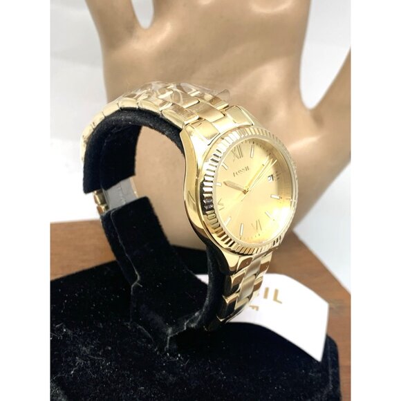 Fossil Women's Watch BQ3638 Scarlette Quartz Gold Dial Stainless Steel 30mm - Picture 14 of 14